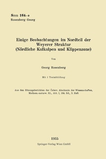 Couverture_Einige Beobachtungen im Nordteil der Weyerer Struktur (Nördliche Kalkalpen und Klippenzone)