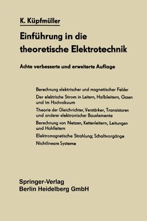 Front cover_Einführung in die theoretische Elektrotechnik