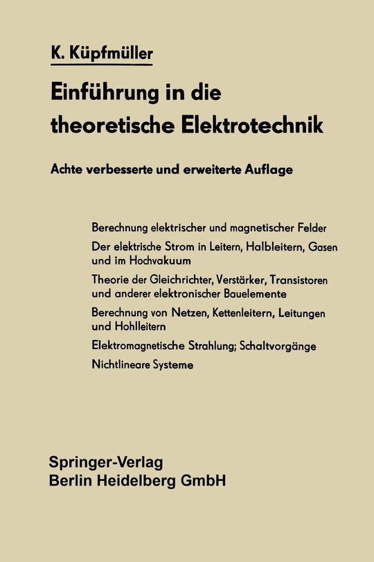 Front cover_Einführung in die theoretische Elektrotechnik