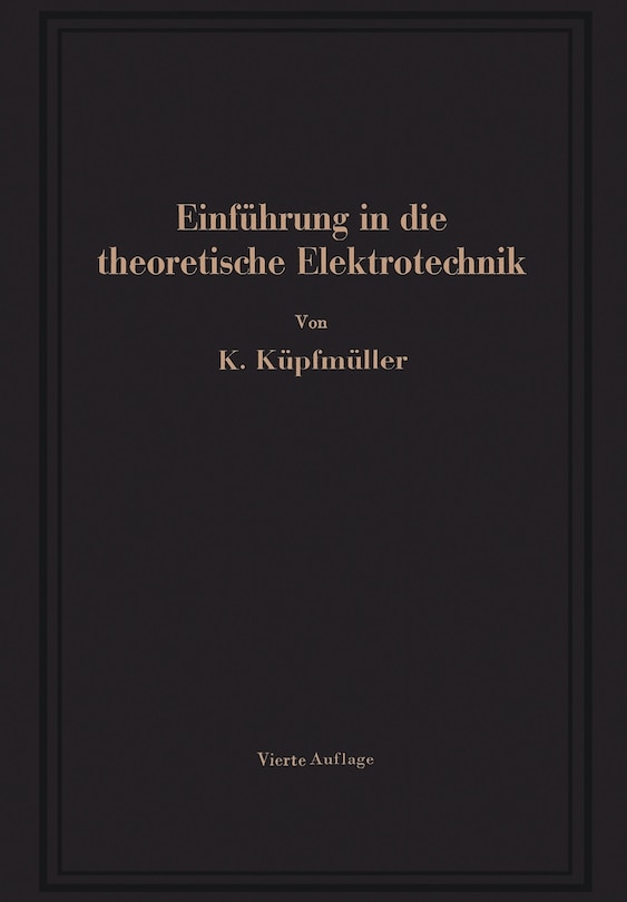 Front cover_Einführung in die theoretische Elektrotechnik