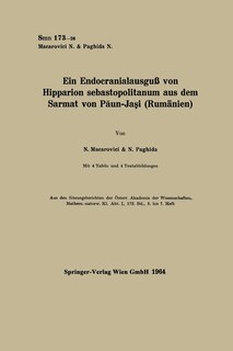 Couverture_Ein Endocranialausguß von Hipparion sebastopolitanum aus dem Sarmat von Păun-Jaşi (Rumänien)