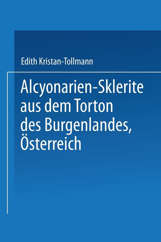Couverture_Alcyonarien-Sklerite aus dem Torton des Burgenlandes, Österreich