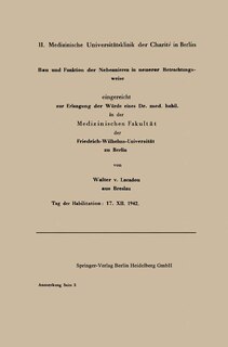 Front cover_Bau und Funktion der Nebenniere in neuerer Betrachtungsweise