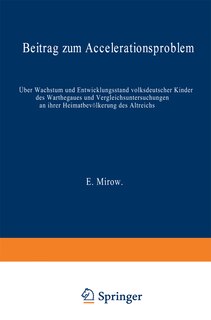 Couverture_Über Wachstum und Entwicklungsstand volksdeutscher Kinder des Warthegaues und Vergleichsuntersuchungen an ihrer Heimatbevölkerung des Altreichs