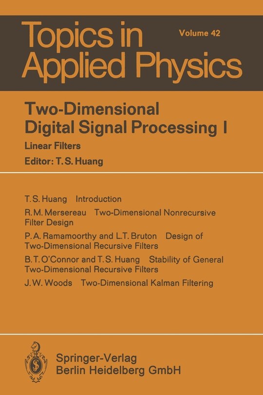 Front cover_Two-Dimensional Digital Signal Processing I