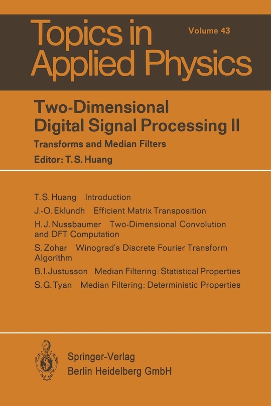Front cover_Two-Dimensional Digital Signal Processing II