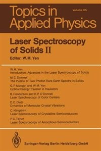 Couverture_Laser Spectroscopy of Solids II