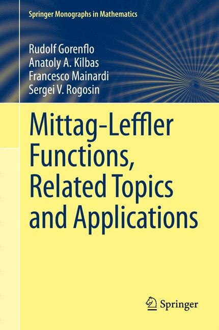 Couverture_Mittag-Leffler Functions, Related Topics and Applications