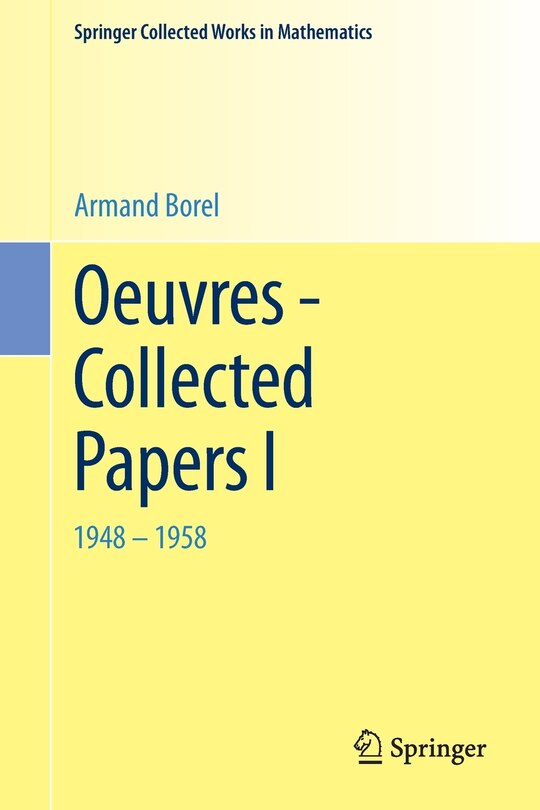 Front cover_Oeuvres - Collected Papers I