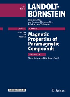 Front cover_Magnetic Properties of Paramagnetic Compounds