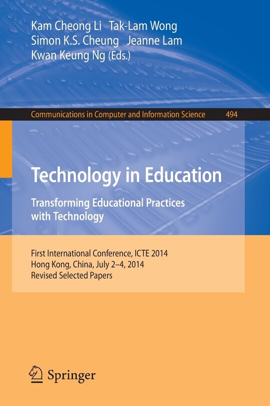 Couverture_Technology In Education. Transforming Educational Practices With Technology