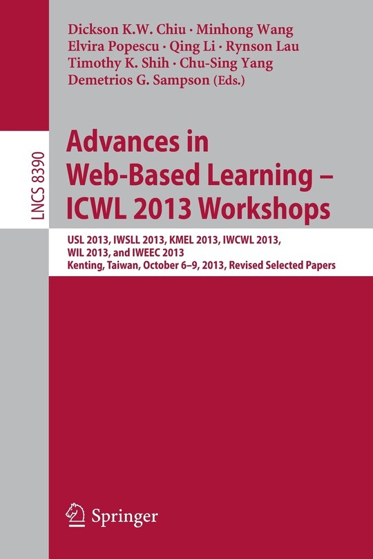 Couverture_Advances in Web-Based Learning - ICWL 2013 Workshops