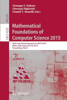 Front cover_Mathematical Foundations of Computer Science 2015