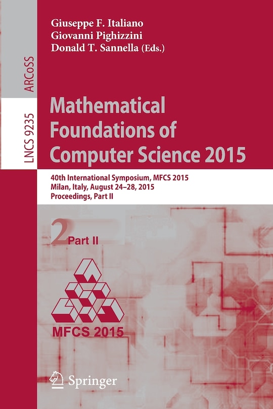 Front cover_Mathematical Foundations of Computer Science 2015