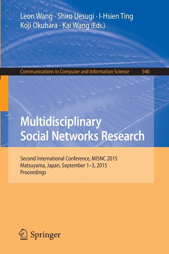 Front cover_Multidisciplinary Social Networks Research