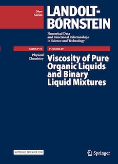 Front cover_Viscosity Of Pure Organic Liquids And Binary Liquid Mixtures