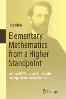 Couverture_Elementary Mathematics From A Higher Standpoint