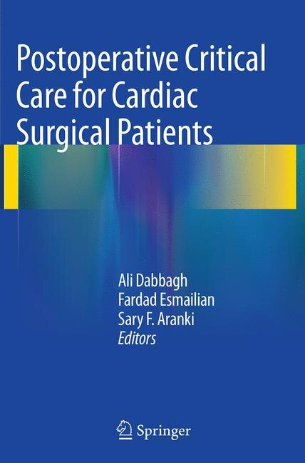 Couverture_Postoperative Critical Care For Cardiac Surgical Patients