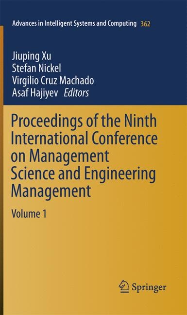 Couverture_Proceedings Of The Ninth International Conference On Management Science And Engineering Management