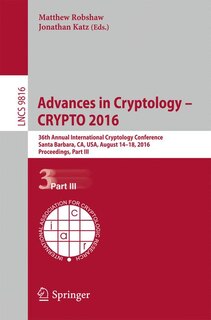 Couverture_Advances in Cryptology - CRYPTO 2016