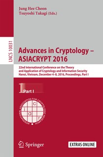 Front cover_Advances in Cryptology - ASIACRYPT 2016