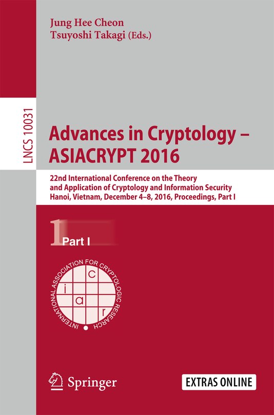 Front cover_Advances in Cryptology - ASIACRYPT 2016
