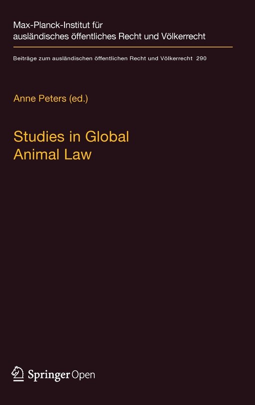Front cover_Studies In Global Animal Law