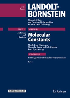 Front cover_Molecular Constants Mostly From Microwave, Molecular Beam, And Sub-doppler Laser Spectroscopy