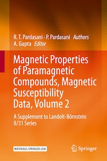 Front cover_Magnetic Properties Of Paramagnetic Compounds, Magnetic Susceptibility Data, Volume 2