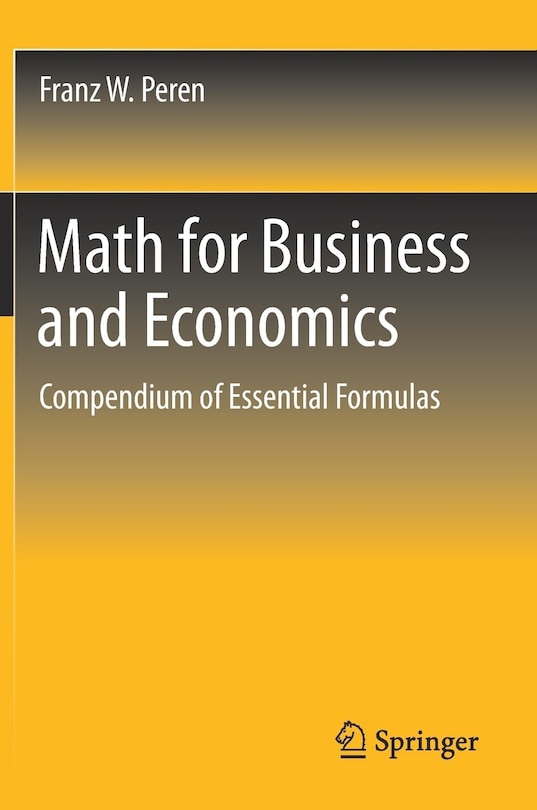 Couverture_Math For Business And Economics