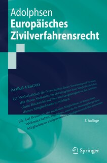 Front cover_Europäisches Zivilverfahrensrecht