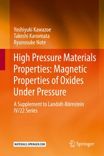 Couverture_High Pressure Materials Properties