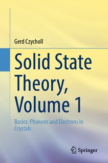 Couverture_Solid State Theory, Volume 1