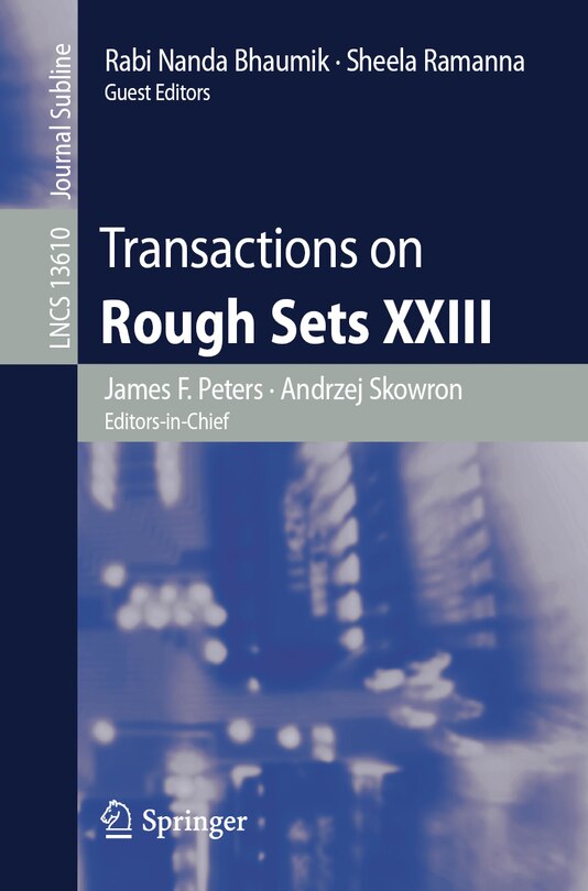 Front cover_Transactions on Rough Sets XXIII