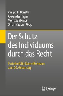 Front cover_Der Schutz Des Individuums Durch Das Recht