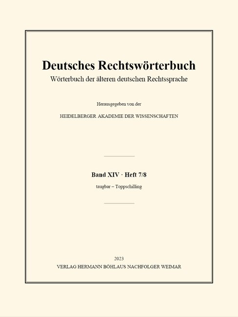 Front cover_Deutsches Rechtswörterbuch