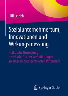 Front cover_Sozialunternehmertum, Innovationen Und Wirkungsmessung