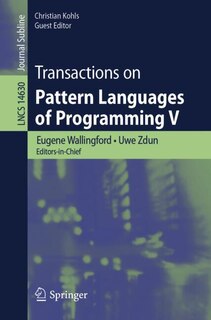 Front cover_Transactions on Pattern Languages of Programming V