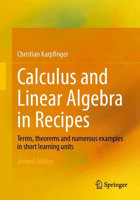 Front cover_Calculus and Linear Algebra in Recipes