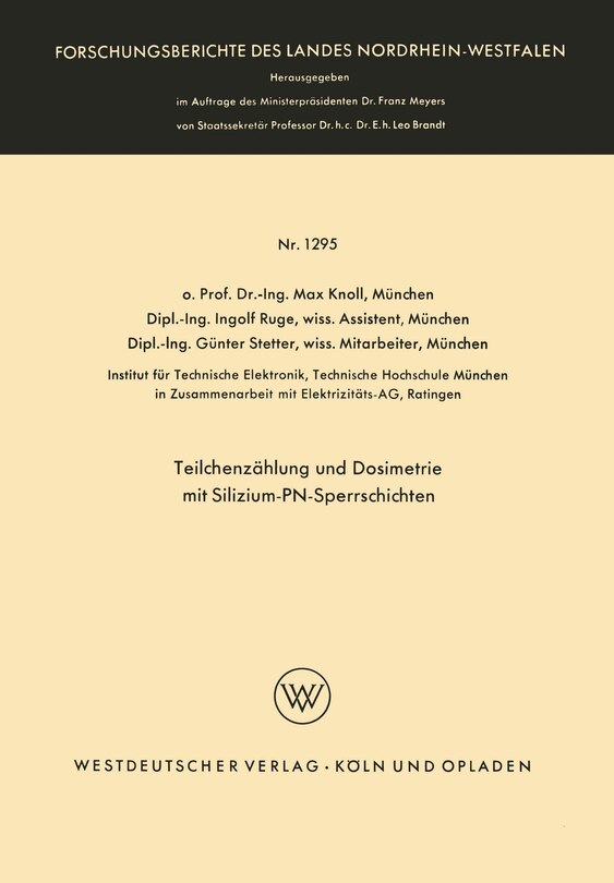 Teilchenzählung und Dosimetrie mit Silizium-PN-Sperrschichten