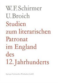 Front cover_Studien zum literarischen Patronat im England des 12. Jahrhunderts