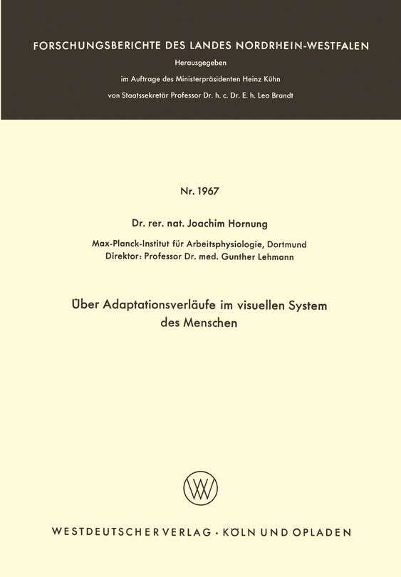 Front cover_&Uuml;ber Adaptationsverl&auml;ufe im visuellen System des Menschen