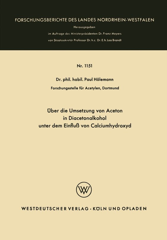 Über die Umsetzung von Aceton in Diacetonalkohol unter dem Einfluß von Calciumhydroxyd