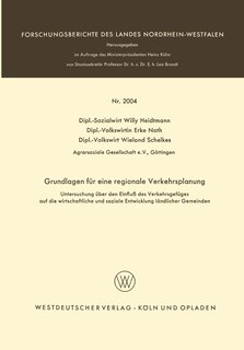 Front cover_Grundlagen für eine regionale Verkehrsplanung