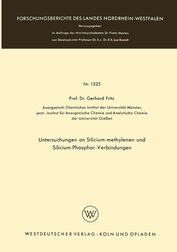 Front cover_Untersuchungen an Silicium-methylenen und Silicium-Phosphor-Verbindungen