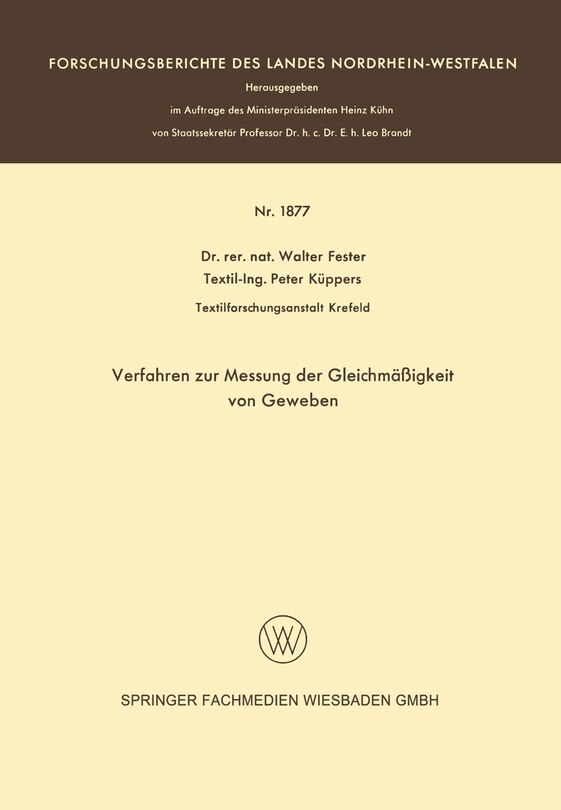 Couverture_Verfahren zur Messung der Gleichmäßigkeit von Geweben