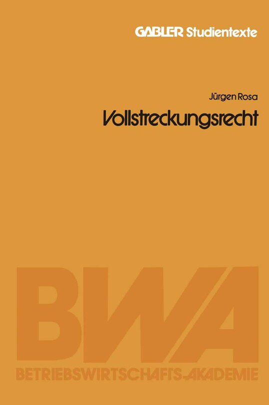 Front cover_Vollstreckungsrecht