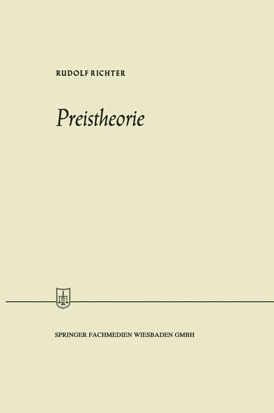 Front cover_Preistheorie