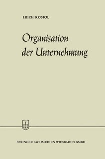 Front cover_Organisation der Unternehmung