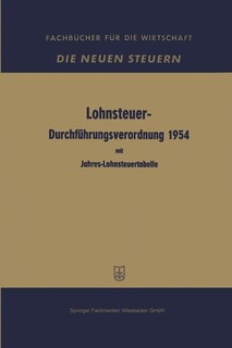Front cover_Lohnsteuer-Durchführungsverordnung 1954